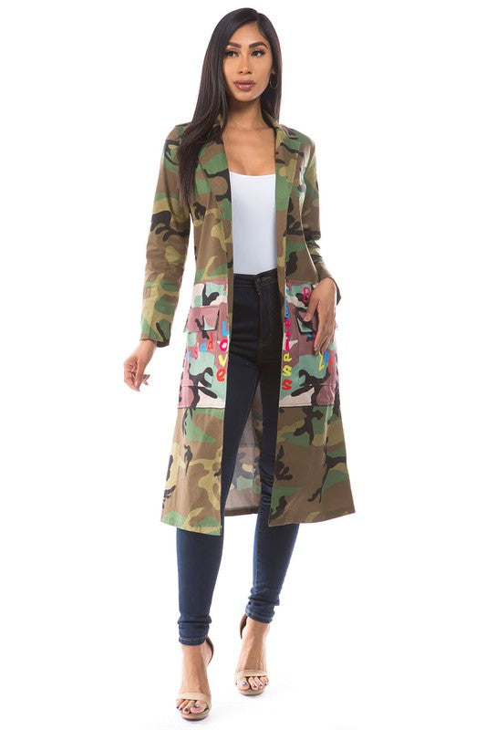 MIDI CAMOFLAGE PRINT JACKETS
