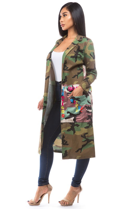 MIDI CAMOFLAGE PRINT JACKETS