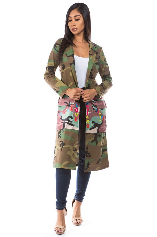 MIDI CAMOFLAGE PRINT JACKETS