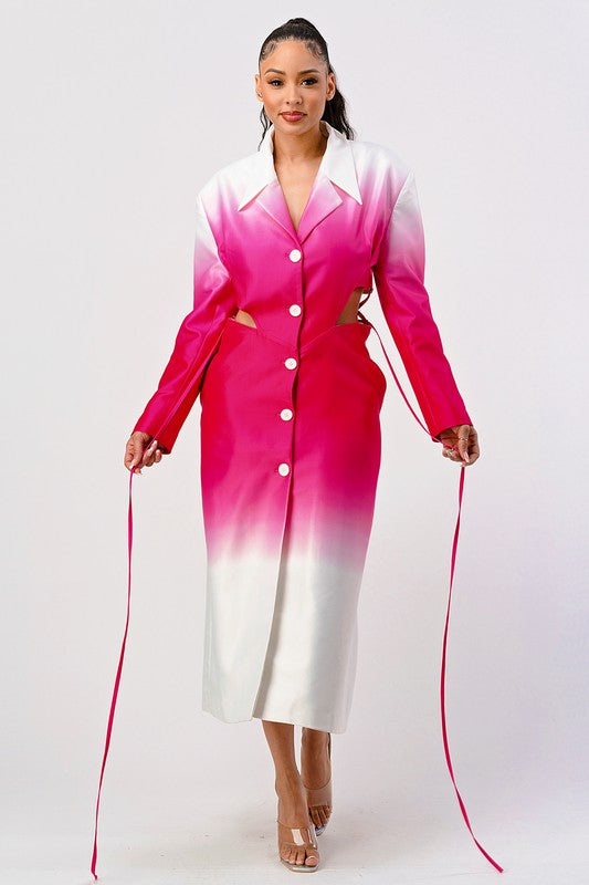 Color gradient spring trench coat Athina