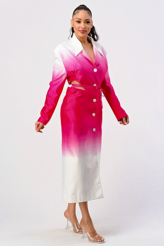 Color gradient spring trench coat Athina