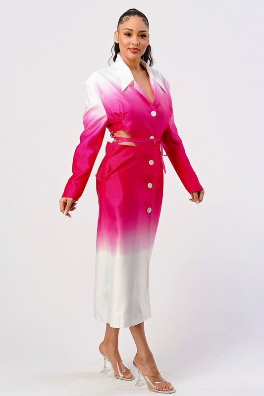 Color gradient spring trench coat Athina