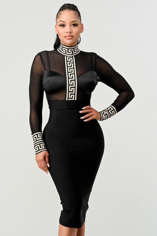 HOLIDAY MESH BANDAGE DRESS Wäre Rare Fashion