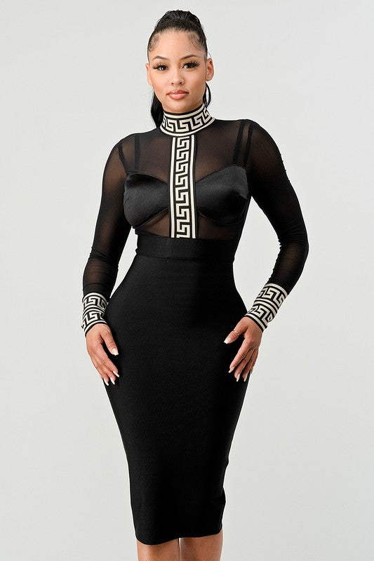 HOLIDAY MESH BANDAGE DRESS Wäre Rare Fashion
