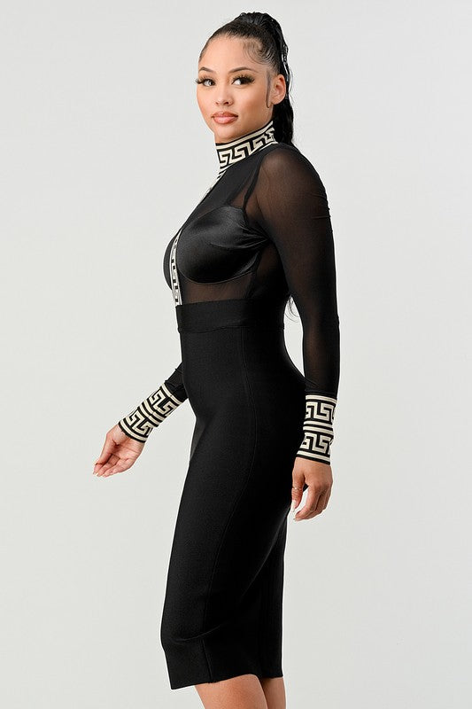 HOLIDAY MESH BANDAGE DRESS Wäre Rare Fashion