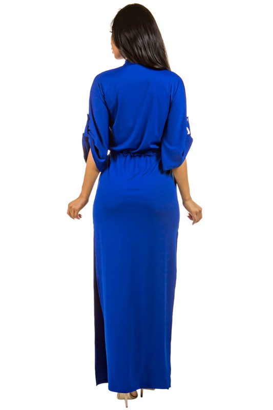 3/4 SLEEVED MAXI DRESS