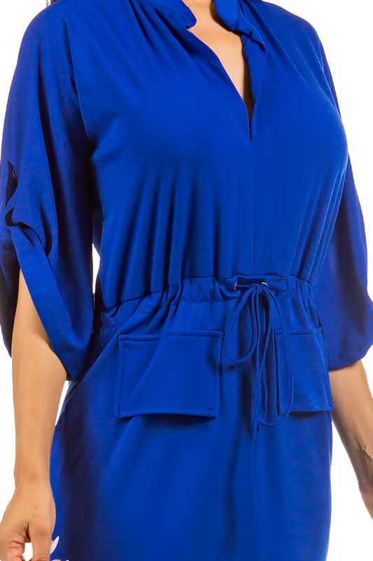 3/4 SLEEVED MAXI DRESS