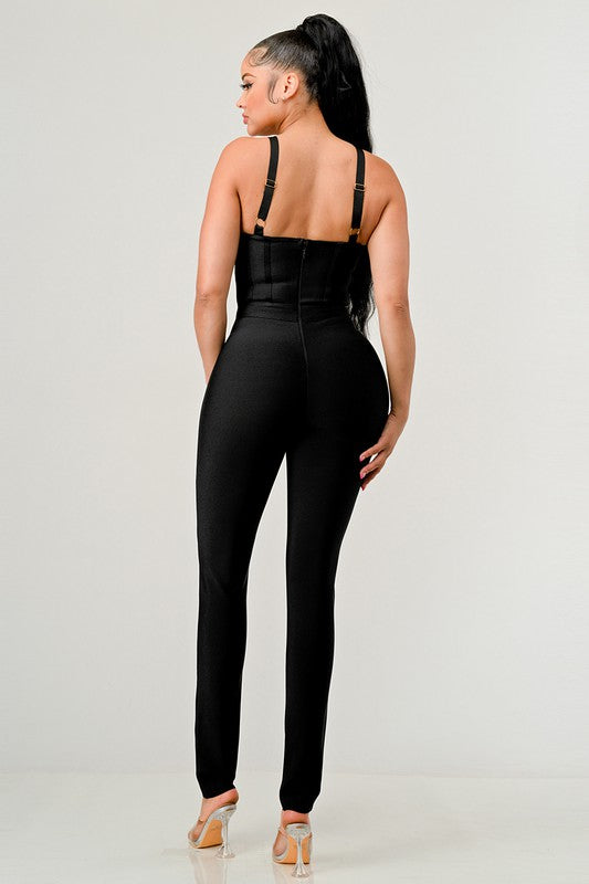 BODYCON BANDAGE JUMPSUIT Wäre Rare Fashion