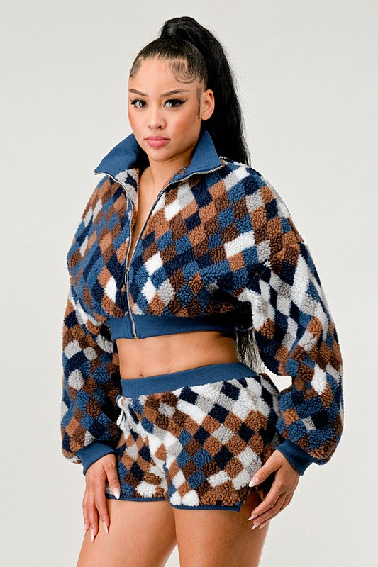 CHECKER PRINT TWO PIECE SET Wäre Rare Fashion