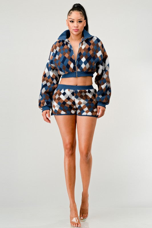 CHECKER PRINT TWO PIECE SET Wäre Rare Fashion