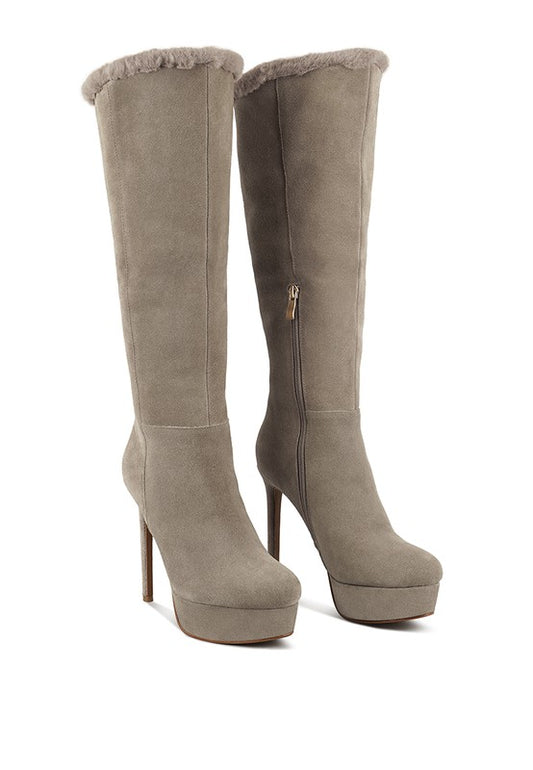 SALDANA Convertible Suede Leather High Boots Wäre Rare Fashion
