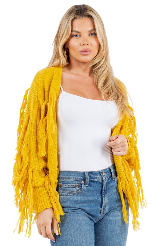 TASSELED SWEATER CARDIGAN