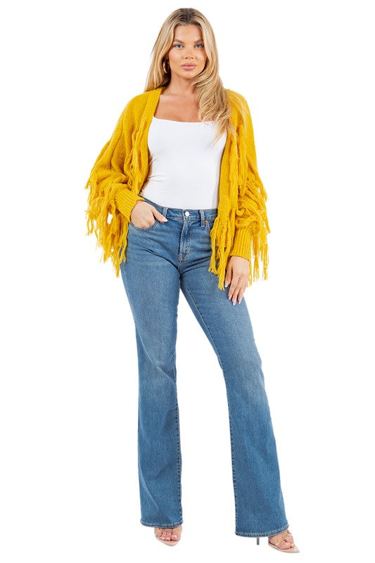 TASSELED SWEATER CARDIGAN