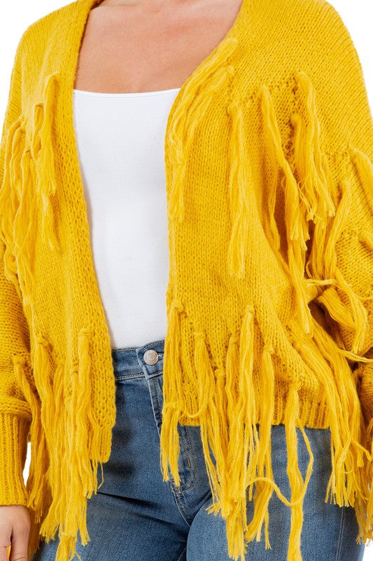 TASSELED SWEATER CARDIGAN