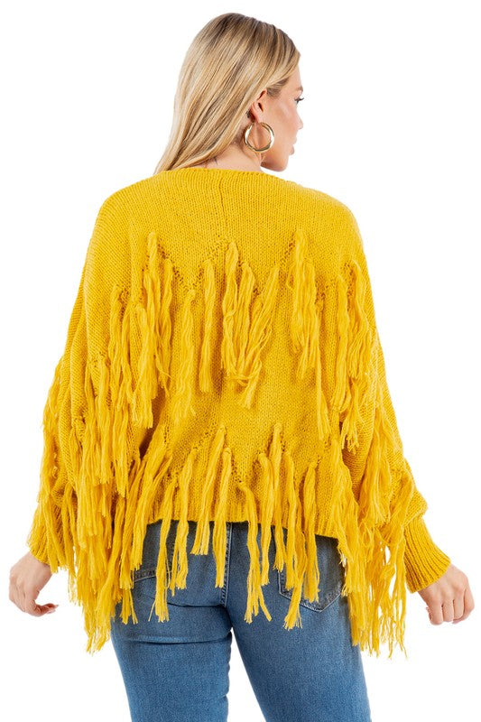 TASSELED SWEATER CARDIGAN