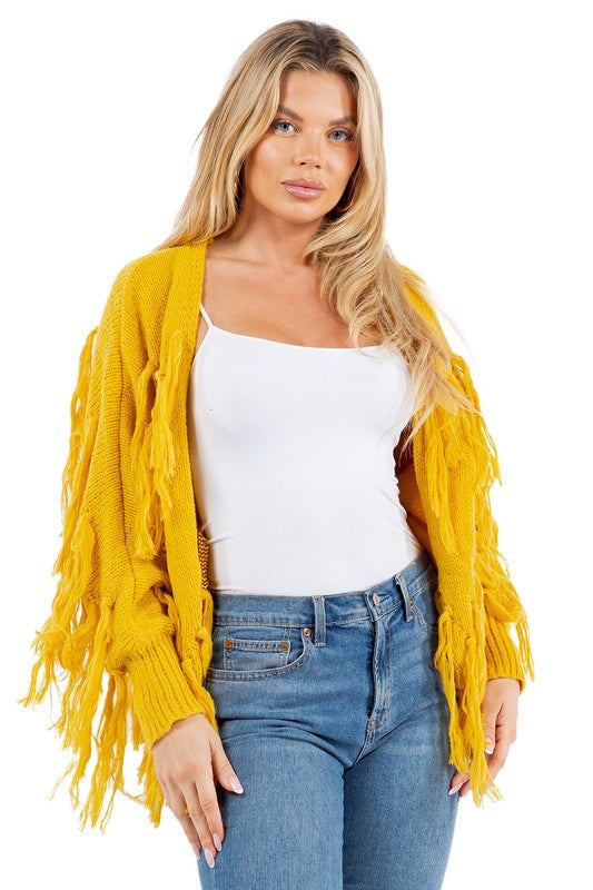 TASSELED SWEATER CARDIGAN