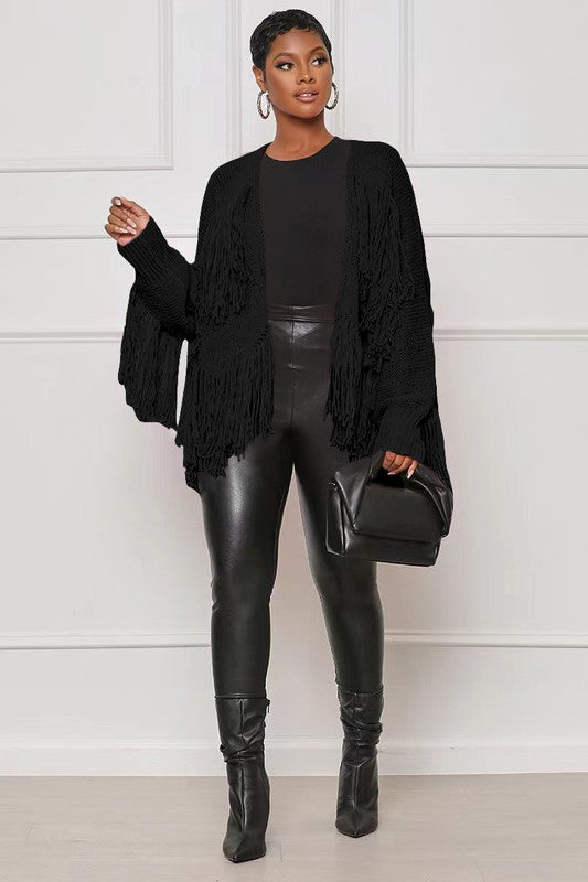 TASSELED SWEATER CARDIGAN