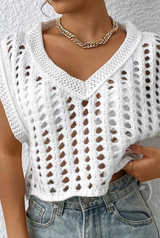 CROCHET SWEATER VEST Wäre Rare Fashion