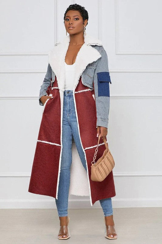 Fuzzy Teddy Trench Coat Wäre Rare Fashion
