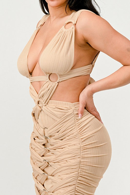 SAHARA MYSTIQUE PLEATED GOWN Wäre Rare Fashion