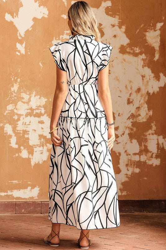 RUFFLED LOOSE NECK DRESS Wäre Rare Fashion