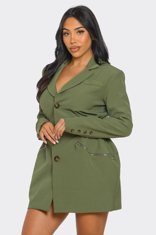 TAILORED UTILITY BLAZER DRESS Wäre Rare Fashion