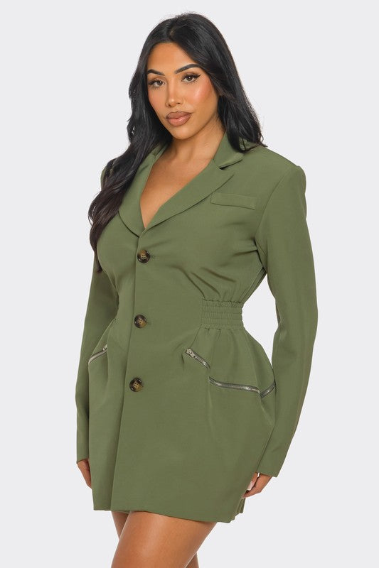 TAILORED UTILITY BLAZER DRESS Wäre Rare Fashion