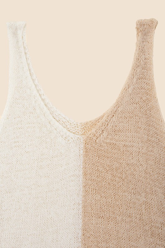 COLOR BLOCKED CAMI TOP