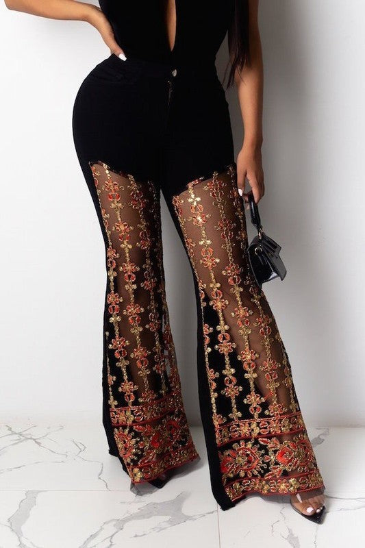 LUNAR LACE FRAYED JEANS Wäre Rare Fashion
