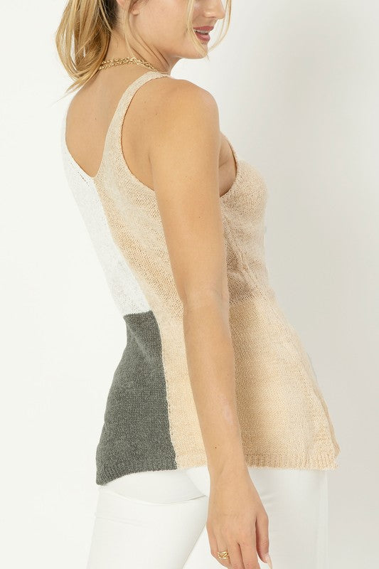 COLOR BLOCKED CAMI TOP