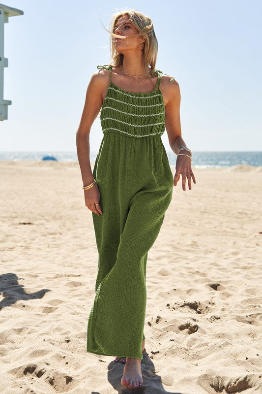 WASHED SMOCKED JUMPSUIT Wäre Rare Fashion