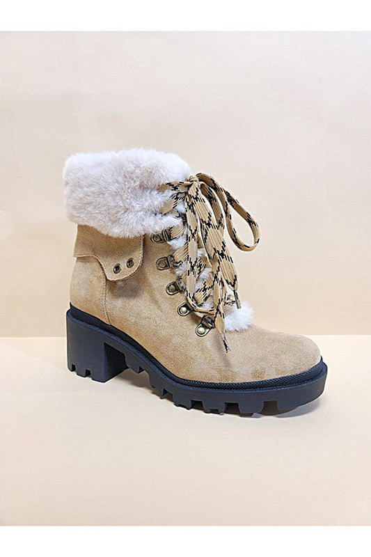 VINI-FUR COMBAT BOOTIES Let's See Style