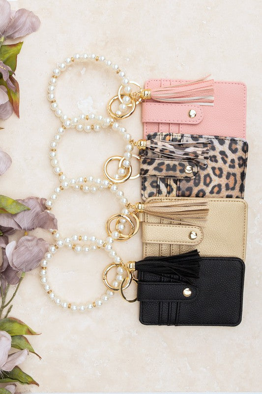 Pearl Key Ring Wallet Bracelet - Wäre Rare