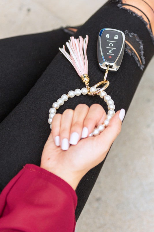 Classic Pearl Key Ring Bracelet - Wäre Rare