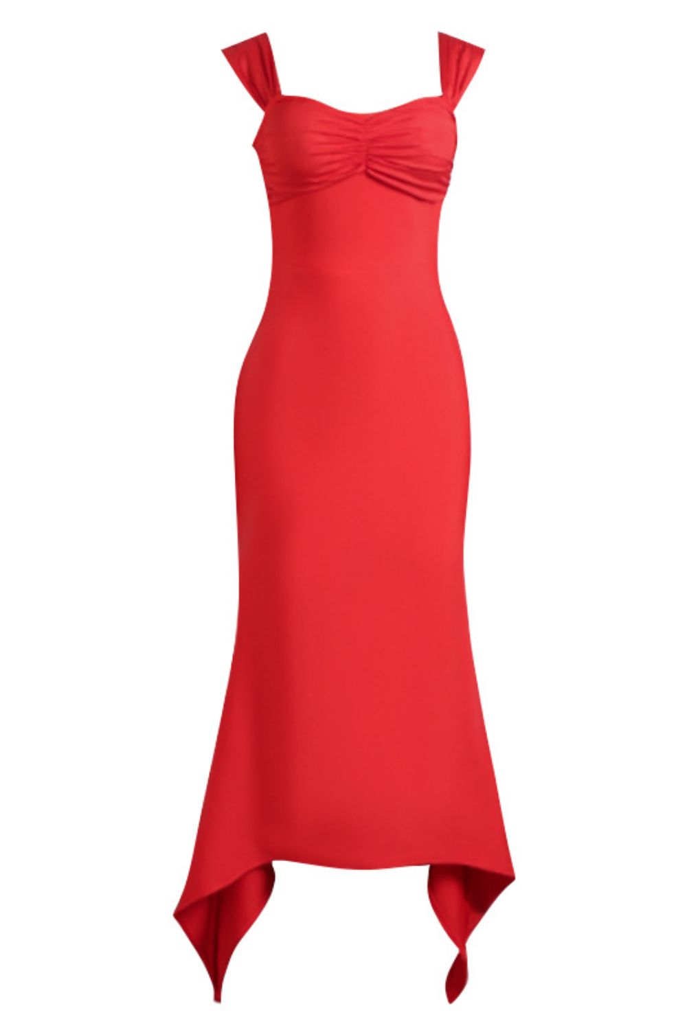 Ruched Sweetheart Neck Hem Detail Dress Wäre Rare