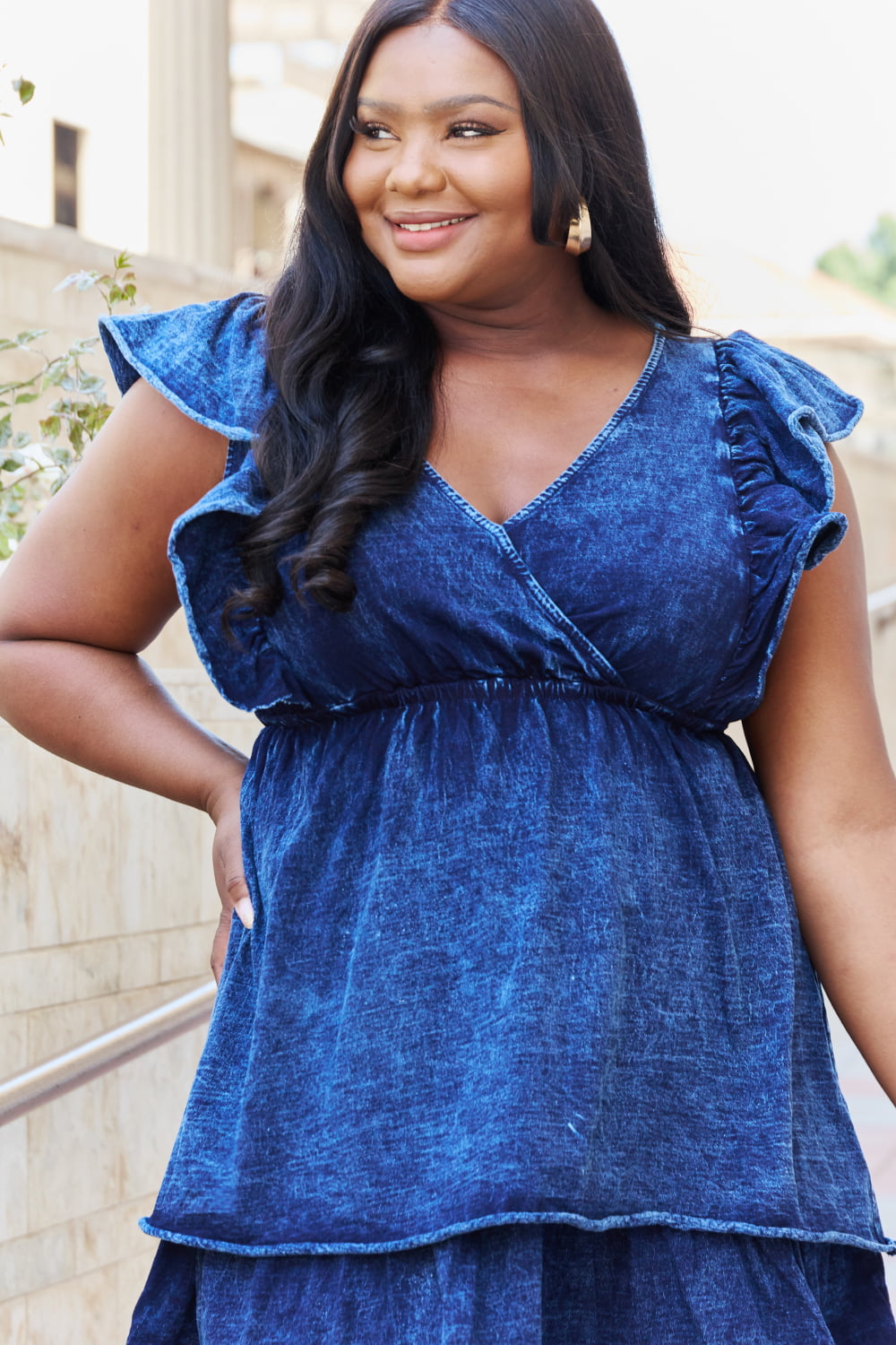 Flutter Sleeve Mini Dress