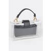 Faux Leather Transparent Crossbody Bag - Wäre Rare