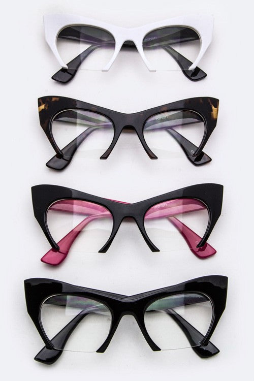 Iconic Cat Eye Frame Clear Glasses - Wäre Rare