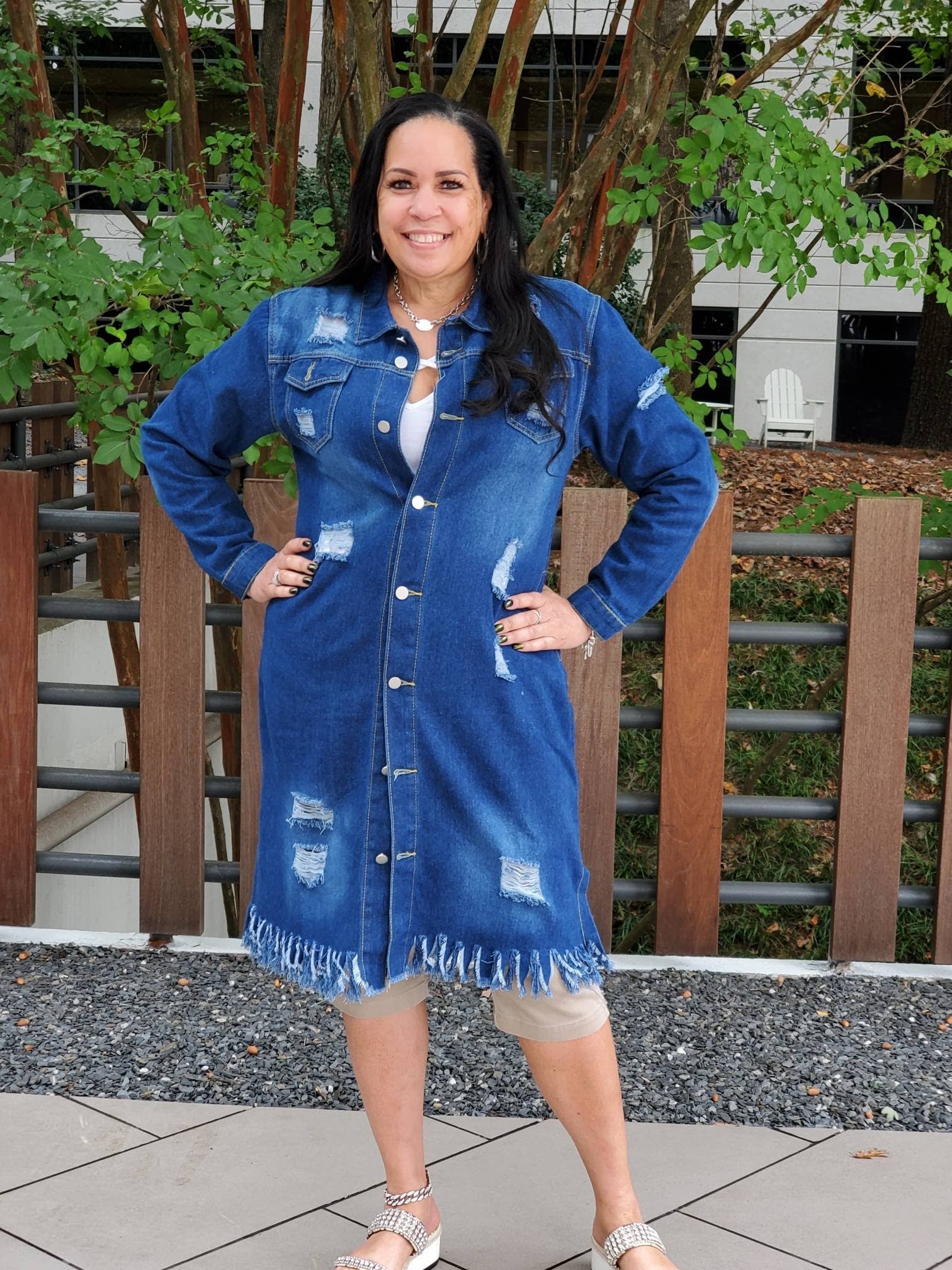 Distressed Denim Dress - Wäre Rare