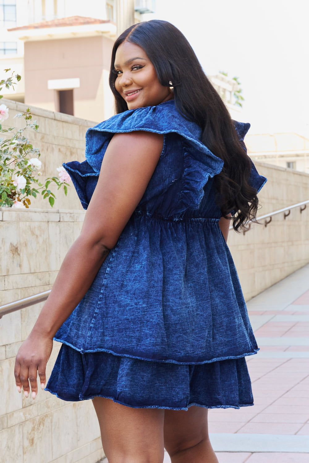 Flutter Sleeve Mini Dress