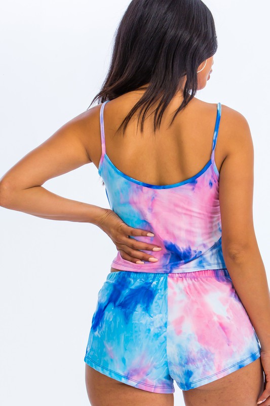 Tie-Dye Printed Shorts Set - Wäre Rare