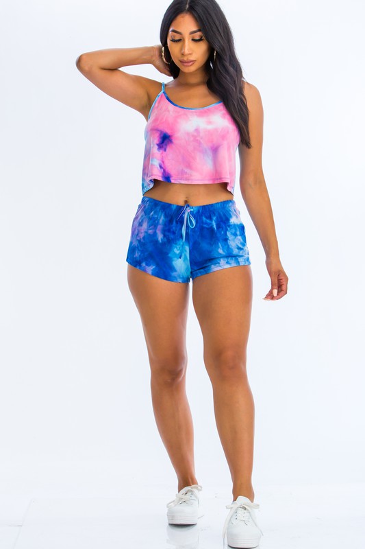 Tie-Dye Printed Shorts Set - Wäre Rare