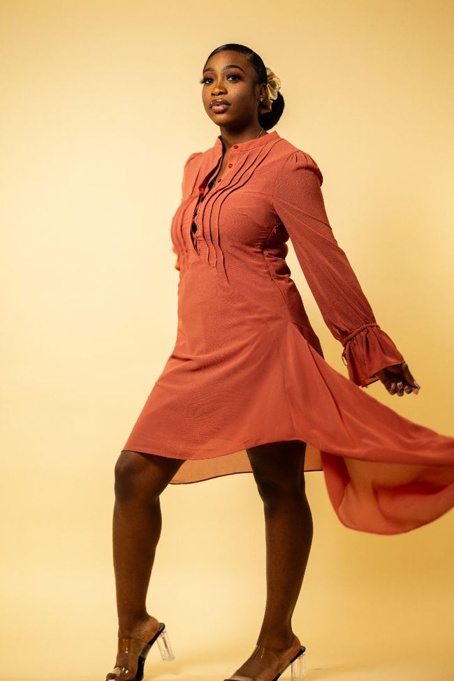 Petra Bib Pleated Dress Wäre Rare