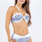 TWO PIECE FLORAL PRINTS CRISS CROSS HALTER BIKINI Wäre Rare Fashion