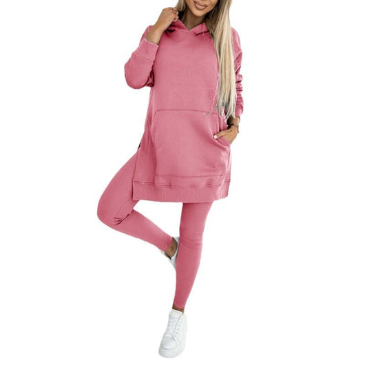 Sports Casual Hooded Sweater Thickened Underwear Leggings Two-piece Suit Wäre Rare