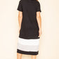 COLOR BLOCK CALF LENGTH DRESS Wäre Rare Fashion