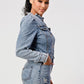 LONG SLEEVE DENIM ROMPER Athina