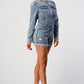 LONG SLEEVE DENIM ROMPER Athina