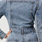 LONG SLEEVE DENIM ROMPER Athina
