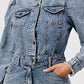 LONG SLEEVE DENIM ROMPER Athina